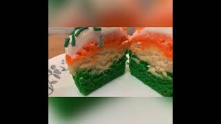 Eggless Tricolor Cupcakes  Replublic Day Special  Tricolor Recipes Shorts [upl. by Nered505]