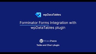 Forminator Forms Integration with wpDataTables plugin [upl. by Denten709]