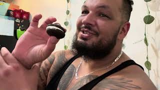 Fat Scottish Guy Tries American Snacks Todays episode The Oreo Cakester [upl. by Eelyam]