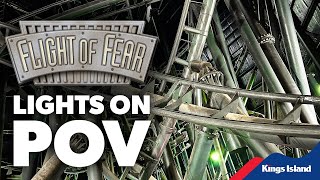 Flight of Fear LIGHTS ON Roller Coaster POV  4K Cinematic Series Kings Island [upl. by Pillyhp193]