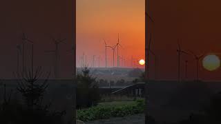 Windpark Olbersleben mit Sonnenuntergang ☀️￼ [upl. by Ainniz]