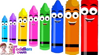 Crayons Color Song  Colors Song  Learn Colors with Crayons  Nursery Rhymes For Kids [upl. by Mera]