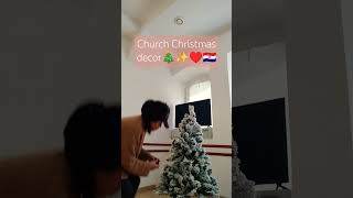 Church Christmas decor 🎄♥️🇭🇷 christmas decoration church croatia europe simple [upl. by Aysahc]