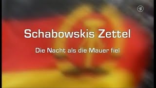 Schabowskis Zettel [upl. by Akimot641]