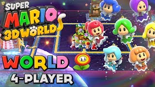 Super Mario 3D World  World Flower 4Player [upl. by Nysa240]