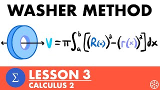 The Washer Method  Calculus 2 Lesson 3  JK Math [upl. by Akanke692]