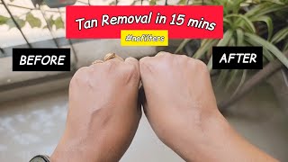 100 Effective Instant TAN REMOVAL in 15 mins  Homemade Mask Using Natural Ingredients [upl. by Esmaria]