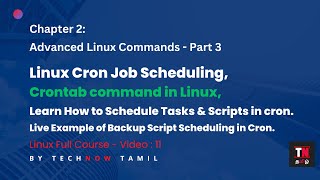 Scheduling tasks using Crontab  Learn Cron Job in Linux  Linux full course [upl. by Meghan]