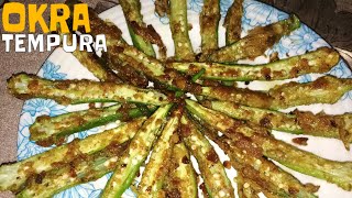 HOW TO MAKE OKRA TEMPURA  TIPID ULAM TIPS 2020 [upl. by Annekahs]