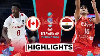 Canada 🇨🇦 vs Egypt 🇪🇬  Highlights  FIBA U17 Basketball World Cup 2024 [upl. by Ard]