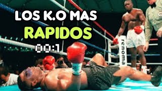 Los 10 NOCAUTS MÁS Rápidos de la Historia del BOXEO Peleas Increíbles [upl. by Nwahsal]