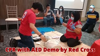 CPR with AED Demo by Red Cross [upl. by Shanley318]