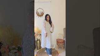 Evergreen Chikankari Style your white in indowestern vibe 🤍🤍 chikankarikurti indowestern [upl. by Toh]