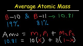 Average Atomic Mass Practice Problems [upl. by Jeaz]