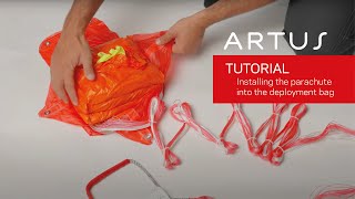 NOVA ARTUS Tutorial – Installing the parachute into the deployment bag [upl. by Tiff809]