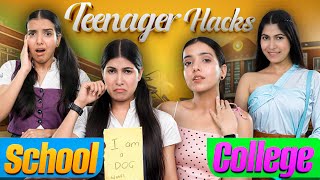 13 Teenager Hacks for School vs College  Student Life  Anaysa [upl. by Nayr]