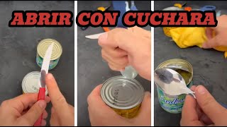 Aprende abrir las latas de conserva correctamente tips trucosytips ideas diy [upl. by Crabb146]