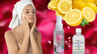 glycerin rose water and lemon juice for dry skin  remedy for winter  serum whiteningamp brightenin [upl. by Yenahs860]