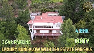 ID 1602  Bungalow With Tea Estate Sale In Ooty  4BHK  Tea Estate  3CCP  8km From Ooty [upl. by Tram]