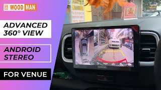 Woodman Xtreme 30 QLED Display with 360 View Camera for Hyundai Venue Android Car Stereo  Woodman [upl. by Imac738]