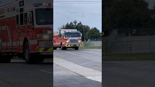 Squad 3 Responding to a Apartment Fire firefighting fireprevention firetruck [upl. by Nnaeirb]