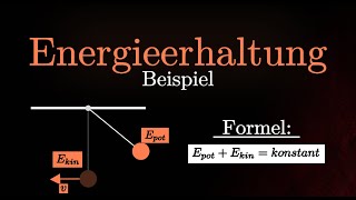 Energieerhaltung  Beispielaufgabe Berechnungen Fadenpendel Energieerhaltungssatz Physik [upl. by Cristian30]