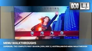 Supergirl The Complete First Season 2016 Disc 2 Australian DVD Menu Walkthrough [upl. by Aihtebat]