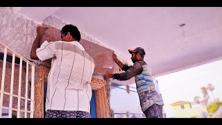 How to Install Heavy size Granite or Marble Slabs on a 9Feet Wall Vertical Surfaces  Installation [upl. by Vincenta332]