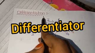 OPAMP AS DIFFERENTIATORCircuit diagram Full explaination in Telugu [upl. by Oniluap245]