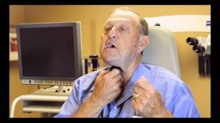 Using an ElectroLarynx Voice and Communication After Laryngectomy  Mr Albert Brooks Story [upl. by Anaujat]