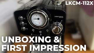 Lebensstil Kollektion LKCM 112X Espresso Machine Unboxing amp First Impression [upl. by Reiss450]