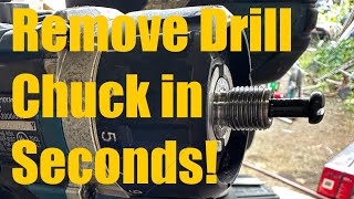 Quick Fix Remove Drill Chuck in Seconds  Makita Drill Hack [upl. by Eliathan]