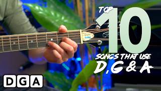 Play 10 guitar songs with 3 EASY chords  D G and A major [upl. by Sikorski]