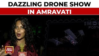 Amravati Drone Summit 2024 Kicks Off With A Dazzling Display Of Over 5500 Drones  India Today [upl. by Diandre98]