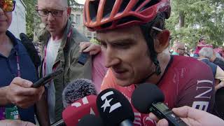 Geraint Thomas  Interview at the finish  Stage 20  Giro dItalia 2024 [upl. by Ellynad]