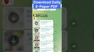 Download Daily Free Newspaper PDF on Telegram 🗞️📰  Daily EPaper PDF pdf newspaper [upl. by Laroc104]