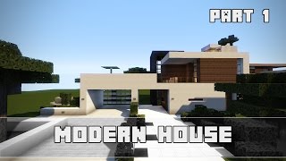 Ein modernes Haus bauen  Minecraft Tutorial Part 1 [upl. by Arihppas582]