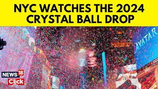 Happy New Year 2024  Thousands Gather In Times Square For New Year Ball Drop  N18V  News18 [upl. by Notelrahc]