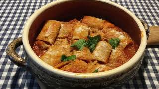 Paccheri con sugo di capocollo e pomodoro dellagro nocerino sarnese videoricetta n 1164 [upl. by Malissa]