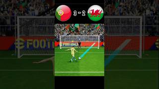 Portugal vs Wales  FINAL  Penalty shoot  fifa world cup2026  realistic pes gaming  shorts [upl. by Leinahtan]