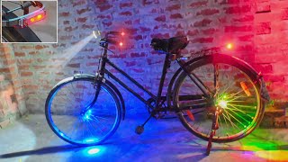 Cycle Modified 🔥  Cycle Me Light Kaise Lagaye  Cycle Ko Modify Kaise Kare  saurabh experiment [upl. by Akimas459]