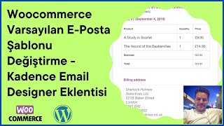 Woocommerce Varsayılan EPosta Şablonu Değiştirme  Kadence Email Designer Eklentisi [upl. by Dreda]