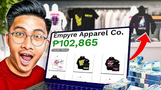 How I Turn ₱0 into ₱100 By Age 20  Selling Hoodies  Empyre Clo [upl. by Berk]