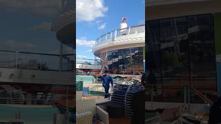 Eyewitness Storm damaged cruise ship during it’s inaugural sailing in 2016 [upl. by Atalaya56]