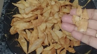 very easy crunchy and simple snack 😋  salted diamond chips 😋 just in 1015 minutes [upl. by Cita156]