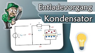 Wie funktioniert ein Kondensator Entladevorgang Spannung und Strom  Gleichstromtechnik  12 [upl. by Camfort]