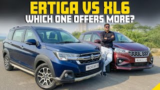 Maruti Suzuki Ertiga VS XL6  MPV Showdown  Features Performance and More  Times Drive [upl. by Ayekam908]