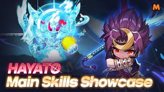 Hayato Main Skills ShowcaseㅣMapleStory M [upl. by Anilas972]