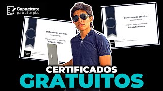 ¡CONSIGUE NUEVO EMPLEO 💼 Como obtener CERTIFICADO en Capacitate Para el Empleo [upl. by Jansen]