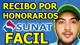 Como sacar recibo por honorarios SUNAT  VENEZOLANOS EN PERÚ 2019 [upl. by Kahcztiy]